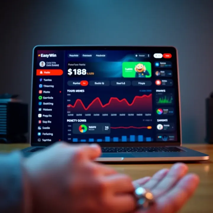 Illustration of online betting interface with payment options and verification icons