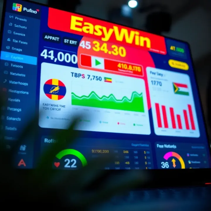 Mobile Interface for EasyWin In-Play Betting in Nigeria Illustration of a mobile device displaying various ongoing sports events available for live betting