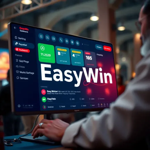 Easywin Shop Mobile Registration Interface for Nigerian Users Mobile phone screen displaying Easywin Shop sign-up form with Nigerian cultural elements